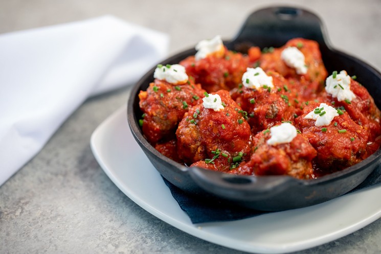 Postino has snacks like meatballs with goat cheese. - PHOTO BY BECCA WRIGHT