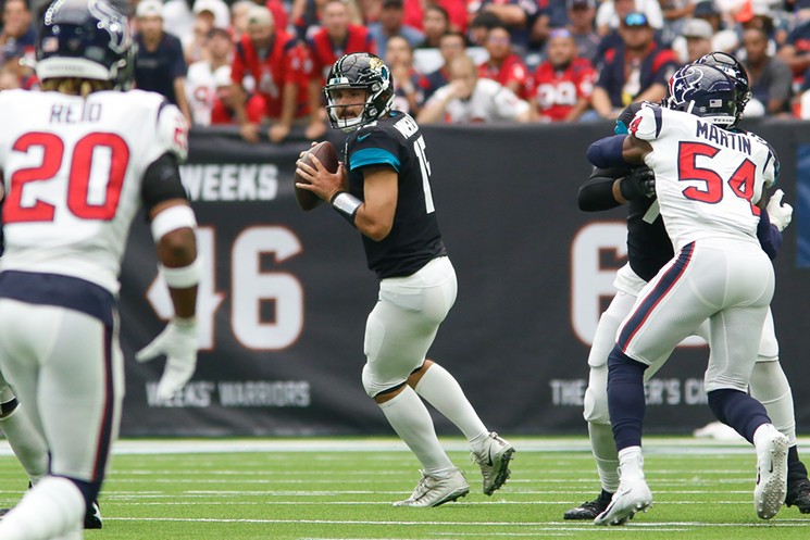 Minshew did some nice things in a losing effort on Sunday. - PHOTO BY ERIC SAUSEDA