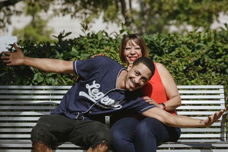 Brandon Morgan and his mother have a well-deserved mutual admiration society. - PHOTO BY DAVID "ODIWAMS" WRIGHT