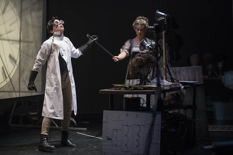 By adding a dash of electricity to various body parts strung together, Victor Frankenstein hopes to bring his creation to life. - PHOTO BY MICHAEL BROSILOW