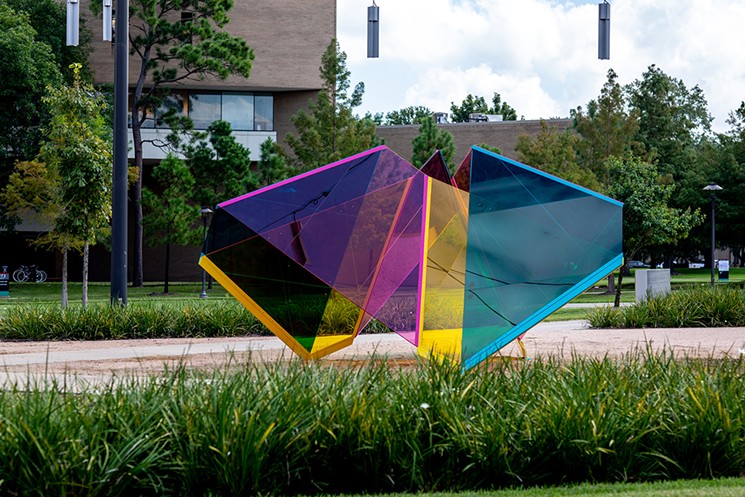 "Mobius Houston" is a much larger version of artist Marta Chilindrón's smaller 2013 "Mobius" series. - PHOTO BY BEN CORDA AND JESSICA ALMANZA/UNIVERSITY OF HOUSTON