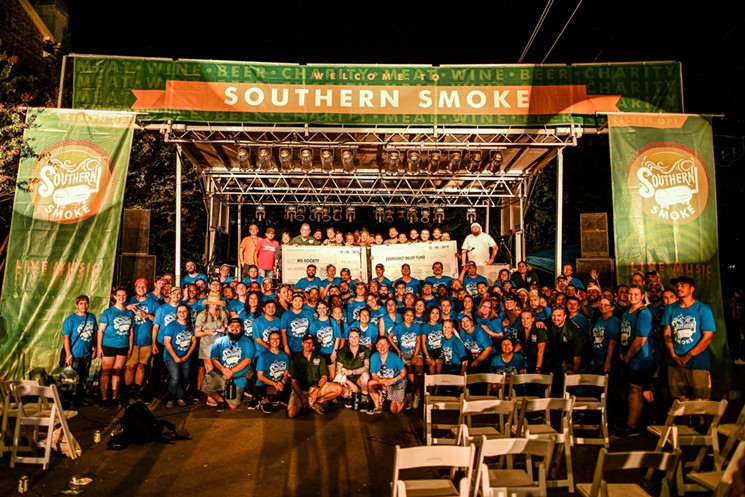 The hard working volunteers for Southern Smoke 2019 are still smiling. - PHOTO BY ROBERT JACOB LERMA