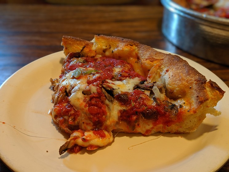 Deep Dish pizza from Star Pizza - PHOTO BY CARLOS BRANDON