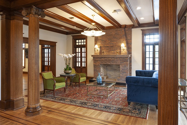 The fireplace at 3515 Fannin after the restoration. - PHOTO BY PAUL HESTER