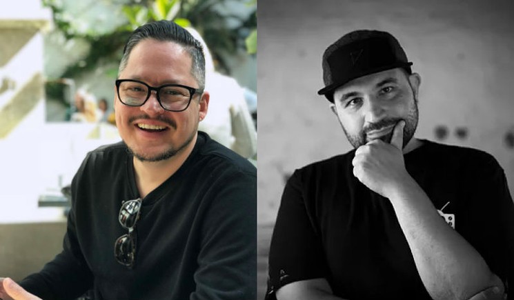 L-R: The filmmakers, Michael Zapata and Andrew Benavides - PHOTOS BY MONIR ZAPATA AND CHASE REES, COURTESY OF MEDLEY INC.