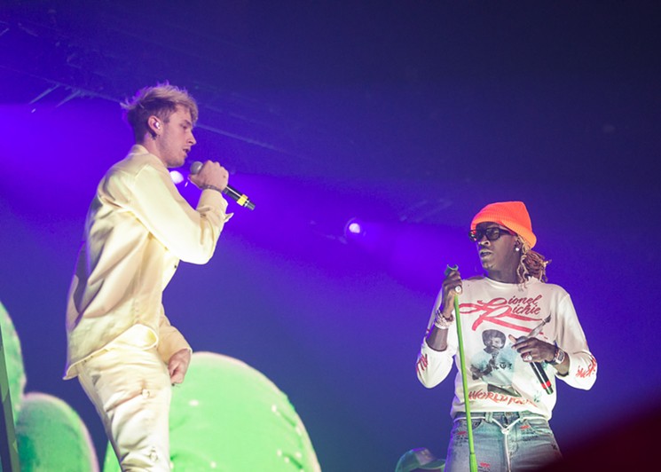 Young Thug and MGK shared the stage for "Ecstasy". - PHOTO BY JENNIFER LAKE