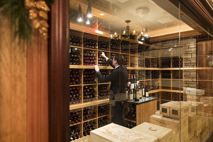 Behold the wine room at Pappas Bros. Steakhouse. - PHOTO BY JULIE SOEFER PHOTOGRAPHY