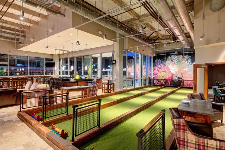 Bocce and bowling at Pinstripes. - PHOTO BY CHRISTOPHER MANN