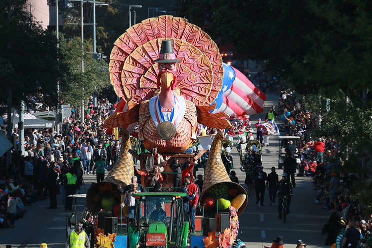 "Unwrap Downtown" continues with the 70th Annual H-E-B Thanksgiving Day Parade. - PHOTO BY RICHARD CARSON