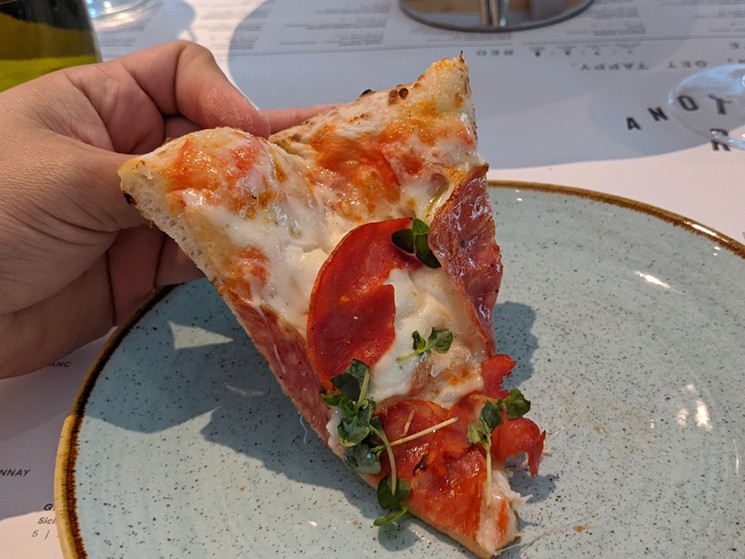 The Butcher pizza from Sixty Vines in Rice Village. - PHOTO BY CARLOS BRANDON