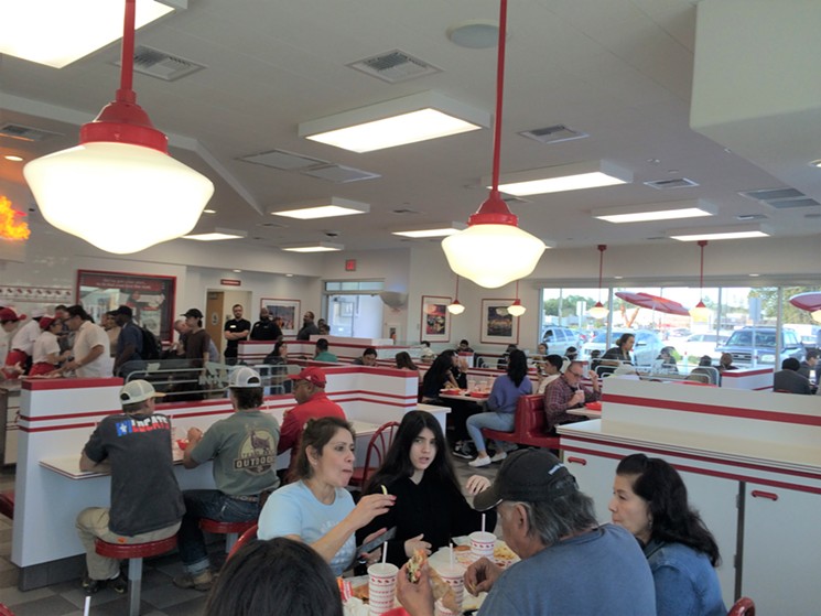 There's not a lot of elbow room  at the Katy In-N-Out. - PHOTO BY LORRETTA RUGGIERO
