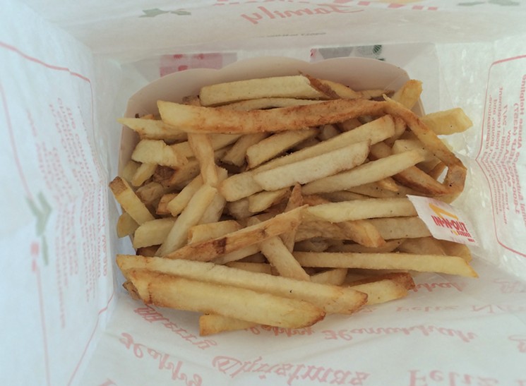 In-N-Out is generous with the fries. - PHOTO BY LORRETTA RUGGIERO