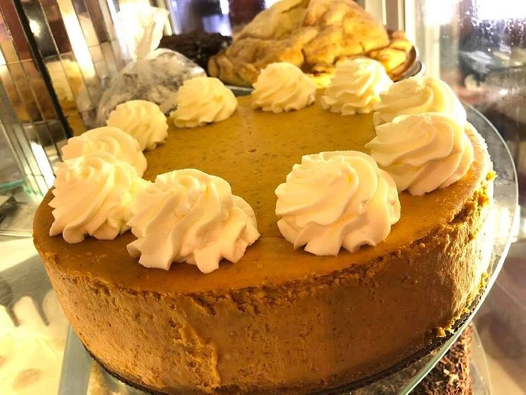 As with most of K&Z's food, the Pumpkin Cheesecake is substantial. - PHOTO BY ZIGGY GRUBER