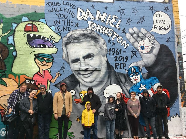 Family, friends and fans at the mural's official unveiling - PHOTO BY JACOB CALLE
