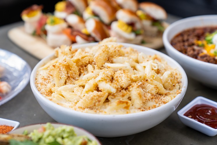 Liberty Kitchen's to-go packs rock mac and cheese, sliders, deluxe dips and more. - PHOTO BY CARLA GOMEZ