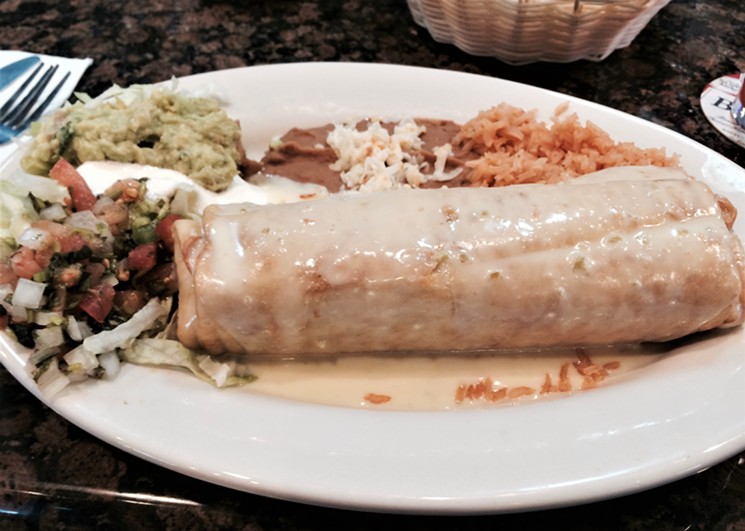 Get the chimi with queso for an extra fifty cents. - PHOTO BY LORRETTA RUGGIERO