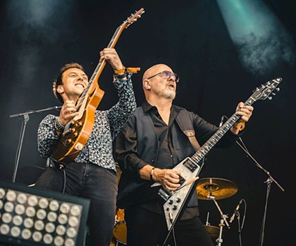 The hallmark sound of Wishbone Ash is twin guitars: Mark Abrahams and Andy Powell. - PHOTO BY STEVE KOONTZ