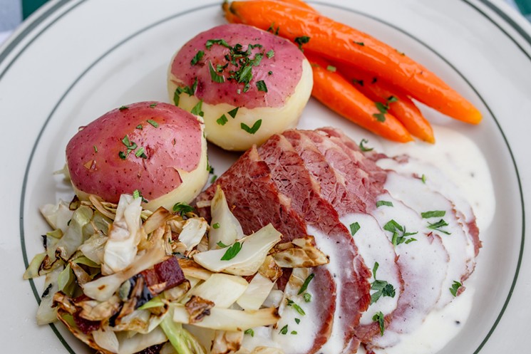 Corned beef and cabbage is a limited time special at B.B. Lemon. - PHOTO BY KIRSTEN GILLIAM