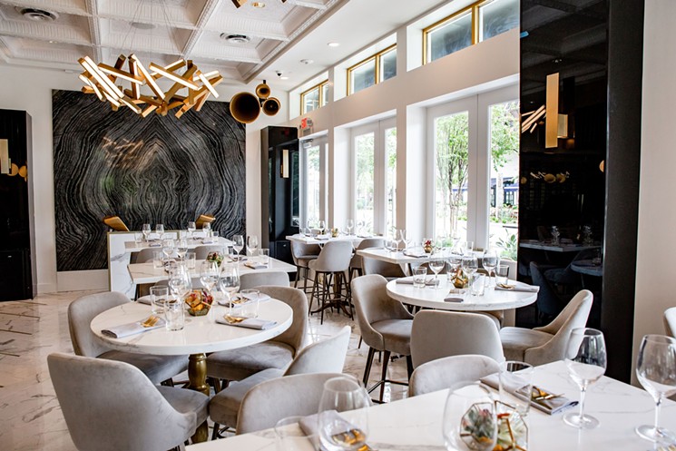 Bisou has reopened its chic dining room. - PHOTO BY BISOU STAFF