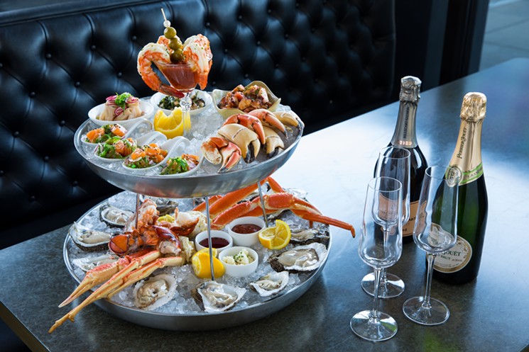 A seafood tower is a thing of beauty at 1751 Sea and Bar. - PHOTO BY SHANNON O'HARA PHOTOGRAPHY