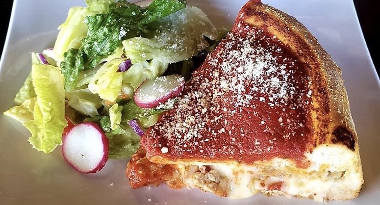 Plate up a thick slice of deep-dish and go to town. - PHOTO BY JOE AMATO