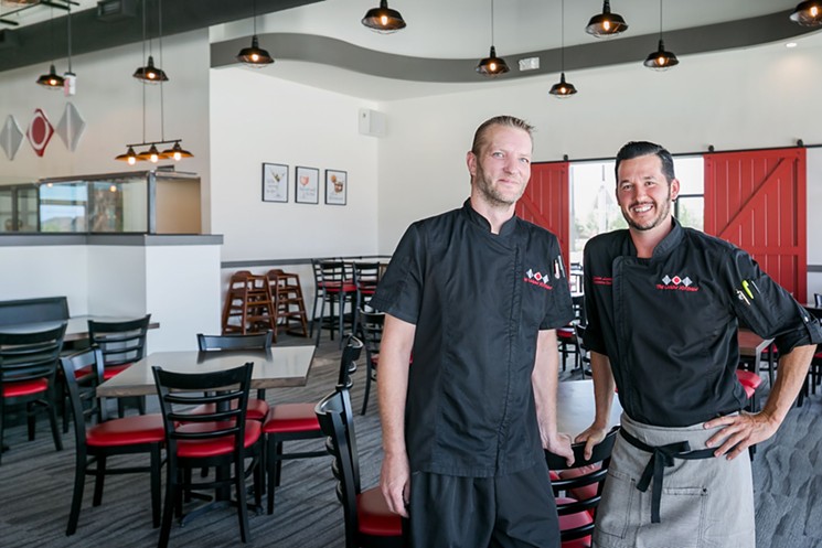 Chefs Paul Winn and James Lund lead the kitchen at TUK Katy. - PHOTO BY EMILY JASCHKE