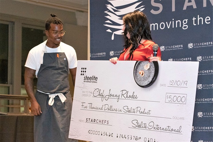 Rhodes was honored at the 2019 Rising Star Chefs awards. - PHOTO BY STARCHEFS