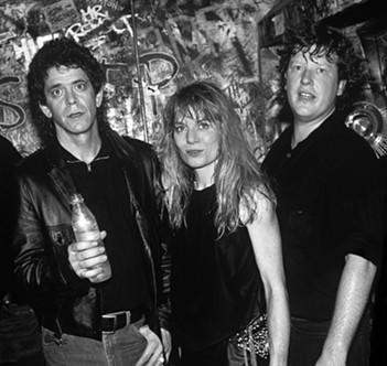 Lou Reed (left) joined Tina, Chris, and the Tom Tom Club onstage at CBGB's in the late '80s. - PHOTO AND COPYRIGHT BY EBET ROBERTS/COURTESY OF ST. MARTIN'S PRESS