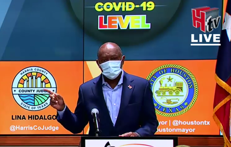 Houston Mayor Sylvester Turner said Friday that he agrees with the decision of local health authorities to keep county classrooms closed. - SCREENSHOT