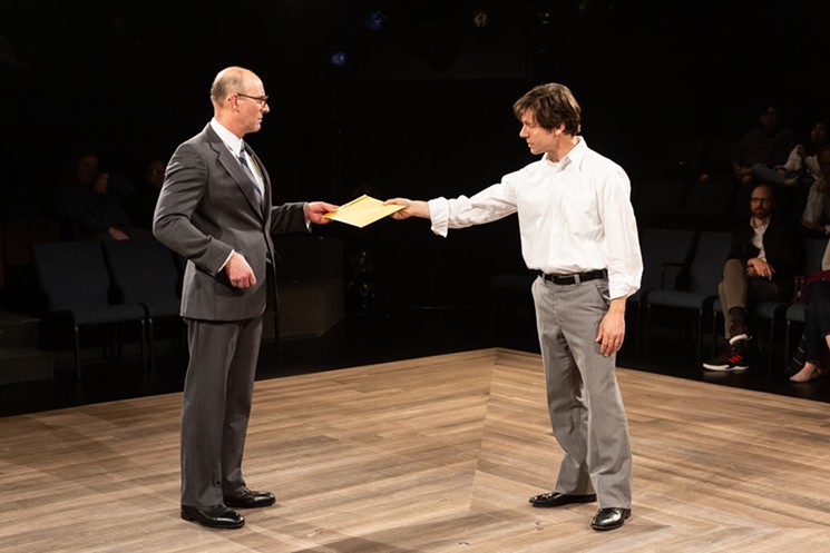 Jordan Lage and Stephen Thorne in Camp David at the Alley Theatre. - PHOTO BY LYNN LANE