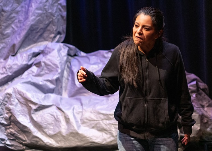 Briana Resa in Obsidian Theater's production of Aaron Mark's Empanada Loca - PHOTO BY DAVE SNOOK