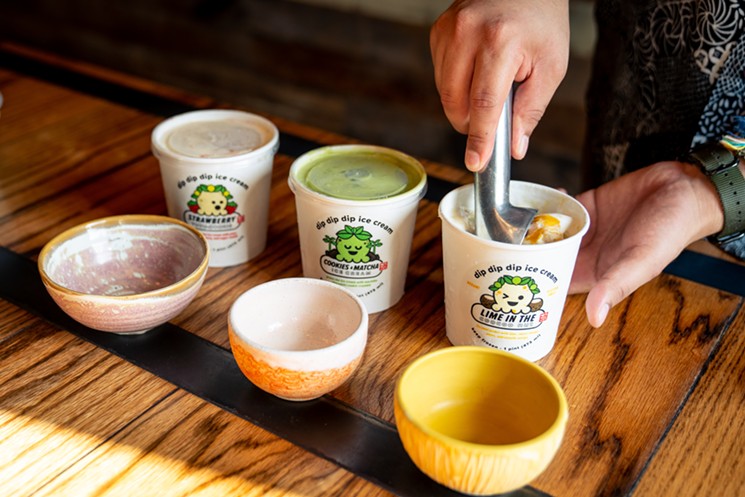 Get Japanese-inspired DipDipDip Ice Cream pints at Reman Tatsu-Ya for a limited time. - PHOTO BY CARLA GOMEZ