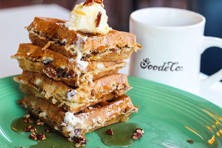 Spend your Labor Day downing Goode Co. Taqueria's pecan waffles. - PHOTO BY ALLISON MOORMAN