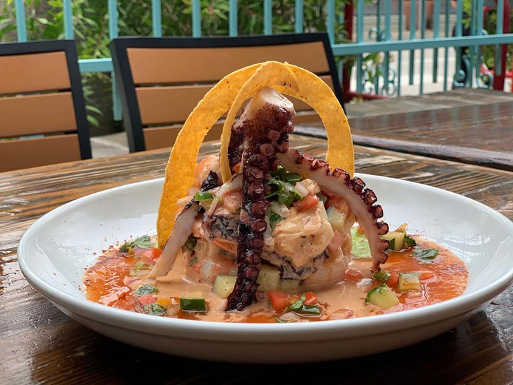 Take down Ninfa’s epic Mexican seafood cocktail and support a great cause at the same time. - PHOTO BY TIM LOFTIN