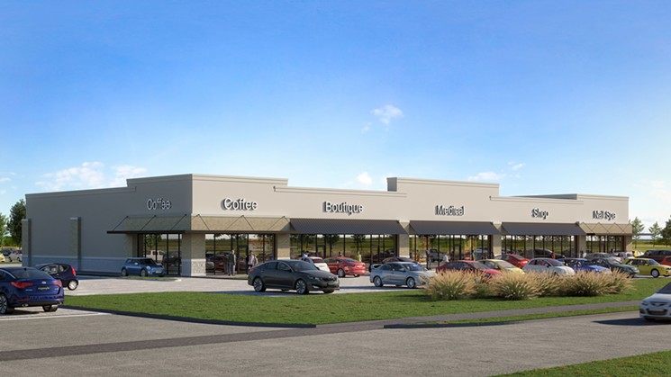 The Pearland Parkway Marketplace is filling up with tenants. - RENDERING BY GULF COAST COMMERCIAL GROUP