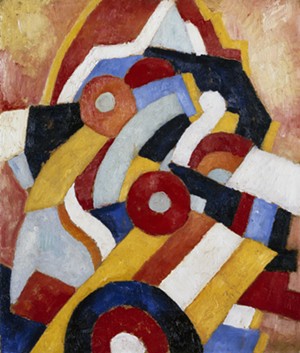 Marsden Hartley, "Abstraction," c. 1914, Gift of Mr. and Mrs. Ralph O’Connor in honor of Mr. and Mrs. George R. Brown. - MUSEUM OF FINE ARTS, HOUSTON EXHIBIT PHOTO