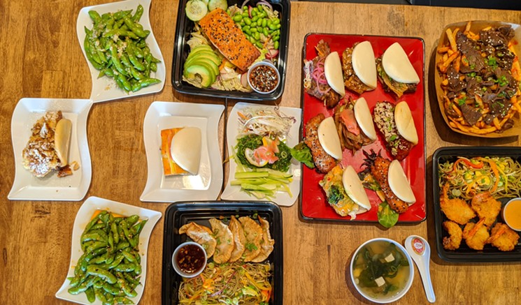 Check out the spread at Bao Bros. Bistro. - PHOTO BY JAMES PRICE