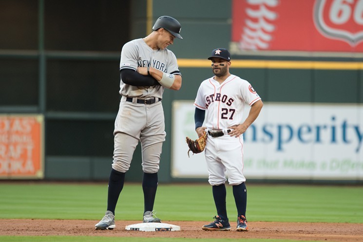 Perhaps Aaron Judge will owe Jose Altuve an engraved apology. - PHOTO BY JACK GORMAN