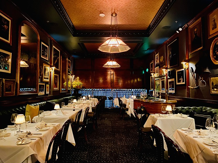 The opulent dining room at Turner's. - PHOTO BY MAI PHAM.