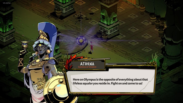 Athena makes you deflect projectiles. - SCREENGRAB FROM HADES