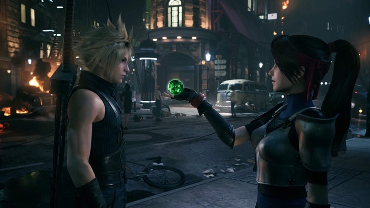 Cloud Strife and Jessie the Thirst Queen. - SCREENGRAB FROM FINAL FANTASY VII REMAKE