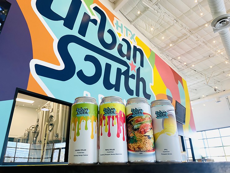 A selection of Urban South beers at the Houston taproom. - PHOTO BY DANIELLE MARTINEZ, COURTESY OF URBAN SOUTH HTX.