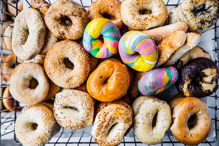 A bounty of bagels awaits. - PHOTO BY THE BAGEL SHOP BAKERY STAFF