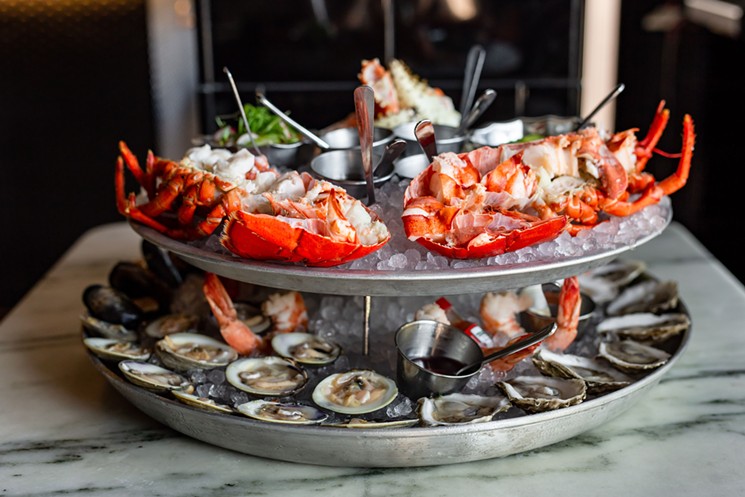 Cozy up over Loch Bar's seafood tower this Valentine's Day. - PHOTO BY KIRSTEN GILLIAM