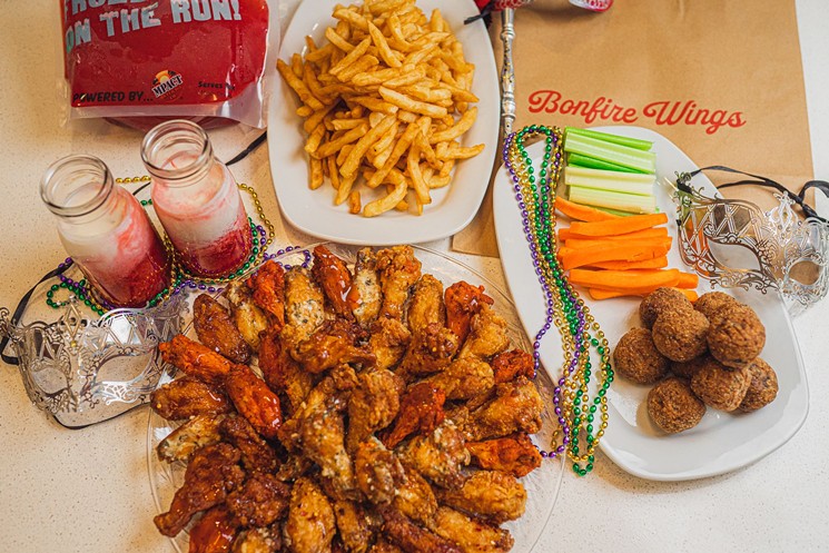 For a spicy Fat Tuesday, try the Mardi Gras platter at Bonfire. - PHOTO BY ARNALDO LARIOS