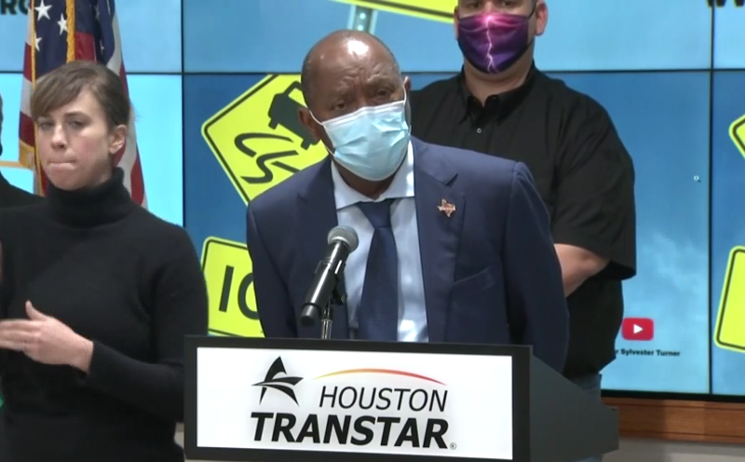Houston Mayor Sylvester Turner said keeping your thermostat around 72 could help prevent widespread power outages. - SCREENSHOT