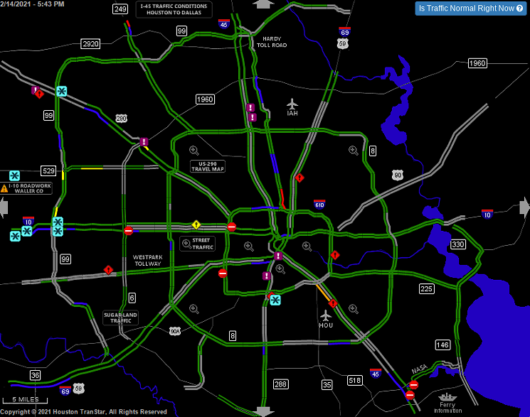 Several icy patches had already popped-up on local roads by Sunday night. - SCREENSHOT