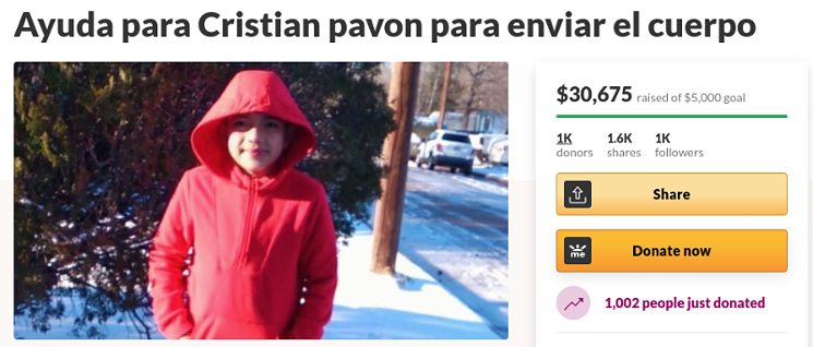 Cristian Pavon, age 11, died Tuesday morning in his freezing Conroe home. - SCREENSHOT