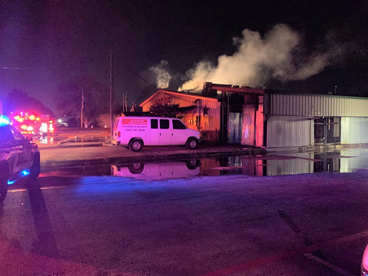 The Katy Fire Department responds to a fire at Midway BBQ. - PHOTO BY JASON CARLISLE