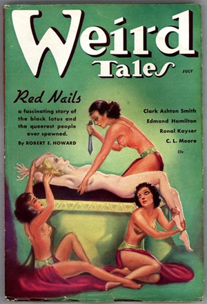 "Weird Tales" was Howard's frequent venue for Conan stories. - MAGAZINE COVER, 1936